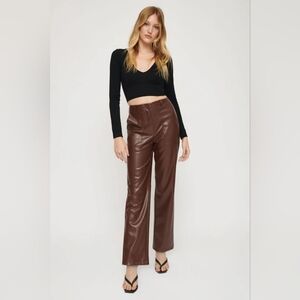 Dynamite Utility Faux Leather Pants